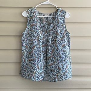 Talbots Paisley Print Sleeveless Blouse